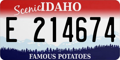 ID license plate E214674