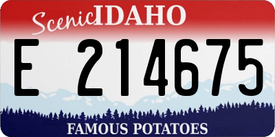ID license plate E214675