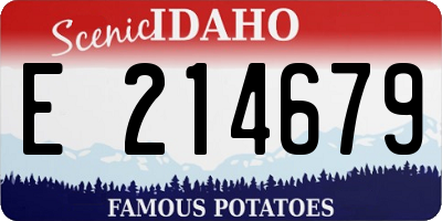 ID license plate E214679