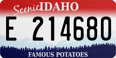 ID license plate E214680