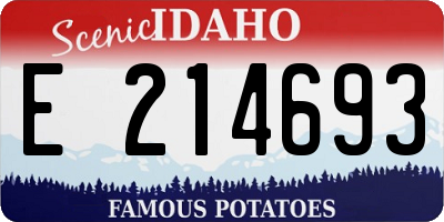 ID license plate E214693