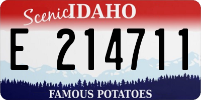 ID license plate E214711