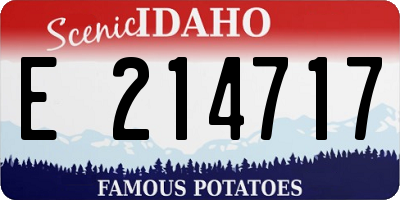 ID license plate E214717