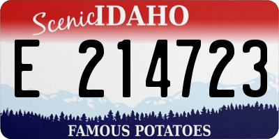 ID license plate E214723