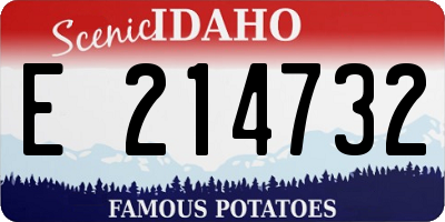 ID license plate E214732