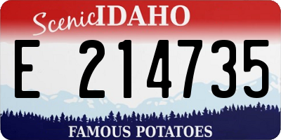 ID license plate E214735