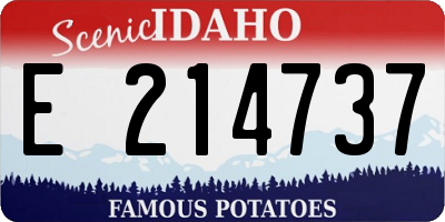 ID license plate E214737