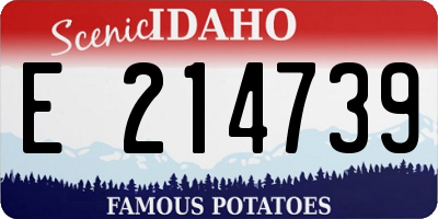 ID license plate E214739
