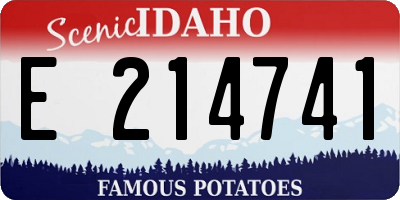 ID license plate E214741