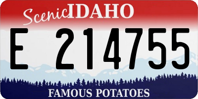ID license plate E214755