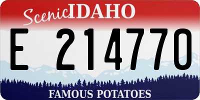 ID license plate E214770
