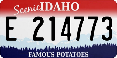 ID license plate E214773