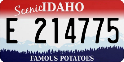 ID license plate E214775