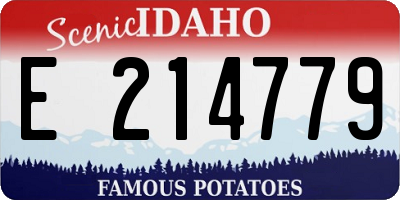 ID license plate E214779