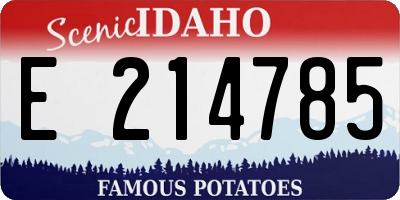 ID license plate E214785