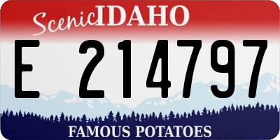 ID license plate E214797