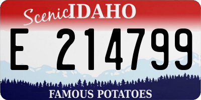 ID license plate E214799