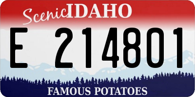 ID license plate E214801