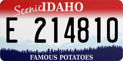 ID license plate E214810