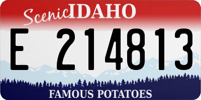 ID license plate E214813