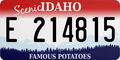 ID license plate E214815