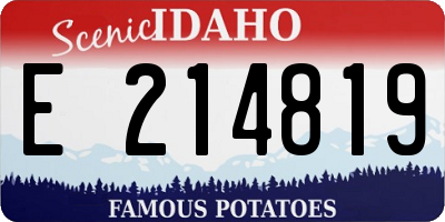 ID license plate E214819