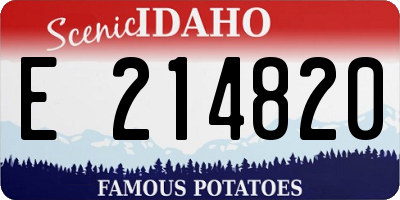 ID license plate E214820