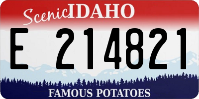 ID license plate E214821