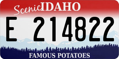 ID license plate E214822