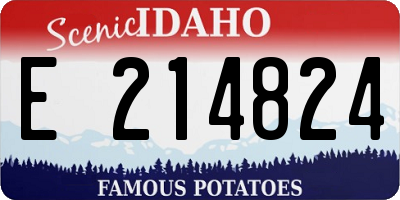 ID license plate E214824