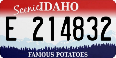 ID license plate E214832