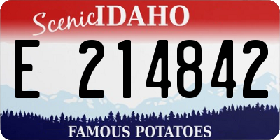 ID license plate E214842