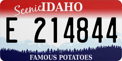 ID license plate E214844