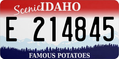 ID license plate E214845