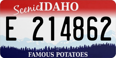 ID license plate E214862