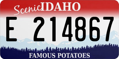 ID license plate E214867