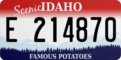 ID license plate E214870