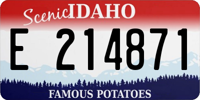 ID license plate E214871