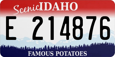 ID license plate E214876