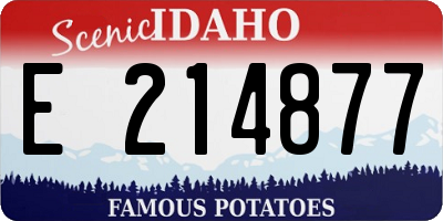 ID license plate E214877