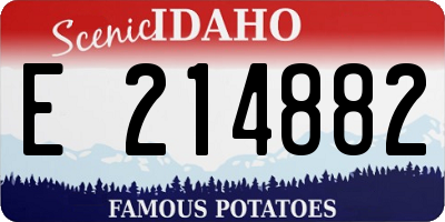 ID license plate E214882