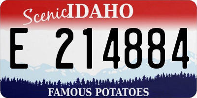 ID license plate E214884