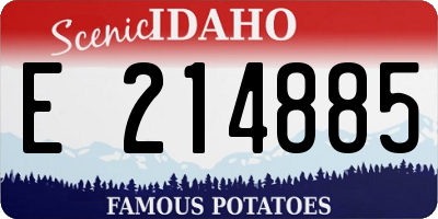 ID license plate E214885
