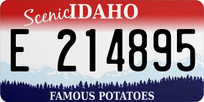 ID license plate E214895