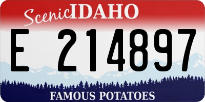 ID license plate E214897