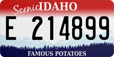 ID license plate E214899
