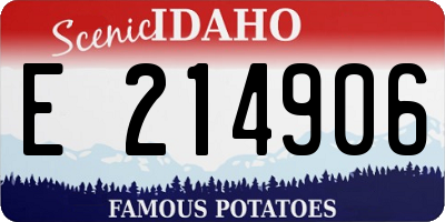 ID license plate E214906