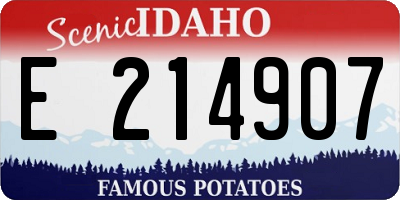 ID license plate E214907