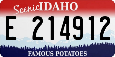 ID license plate E214912