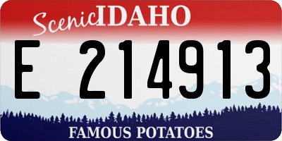ID license plate E214913